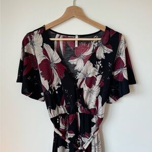 Tuatua Floral Maxi Wrap Dress